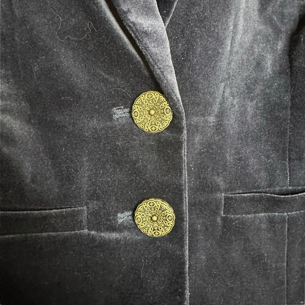 Modcloth Velvet Executive Two Button Blazer Size S NEW - Picture 5 of 10